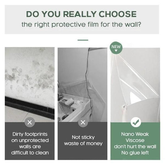 🧼 Self-Adhesive Transparent Wall Protector — Shields Walls from Oil, Dirt & Scratches (Buy 1 Get 1 Free!)