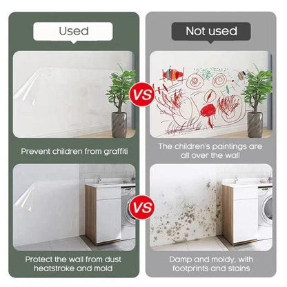 🧼 Self-Adhesive Transparent Wall Protector — Shields Walls from Oil, Dirt & Scratches (Buy 1 Get 1 Free!)
