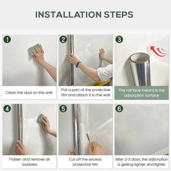 🧼 Self-Adhesive Transparent Wall Protector — Shields Walls from Oil, Dirt & Scratches (Buy 1 Get 1 Free!)