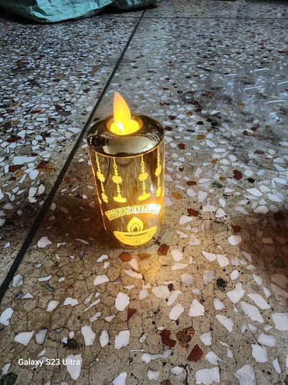 🪔 “Realistic Moving Flame LED Candles — Perfect for Diwali Decorations, Mandir & Pooja Lighting!”