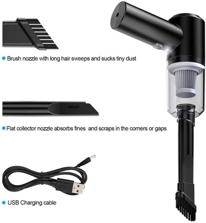 2-in-1 Portable Air Duster & Wireless Vacuum Cleaner — Perfect for Laptops, Keyboards, Cars, and Home Cleaning