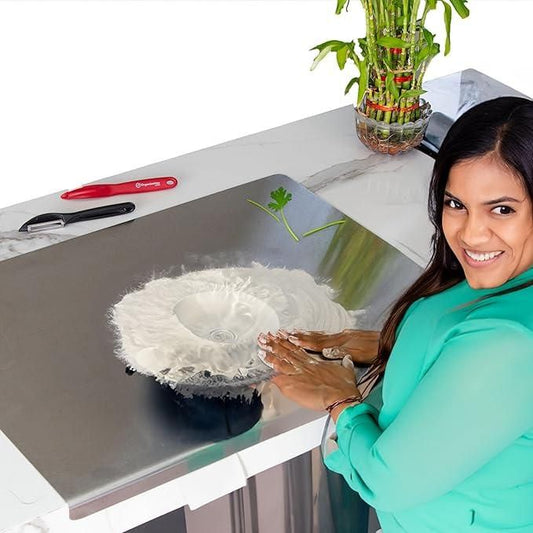 🍴 Stainless Steel Chopping Board for Daily Kitchen Use — Sleek, Hygienic & Built to Last!