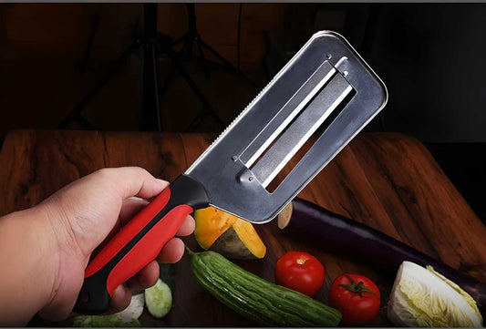 🔪 Double-Blade Slicer for Fruits & Veggies — Cuts Twice as Fast, No Effort Needed in Kitchen!